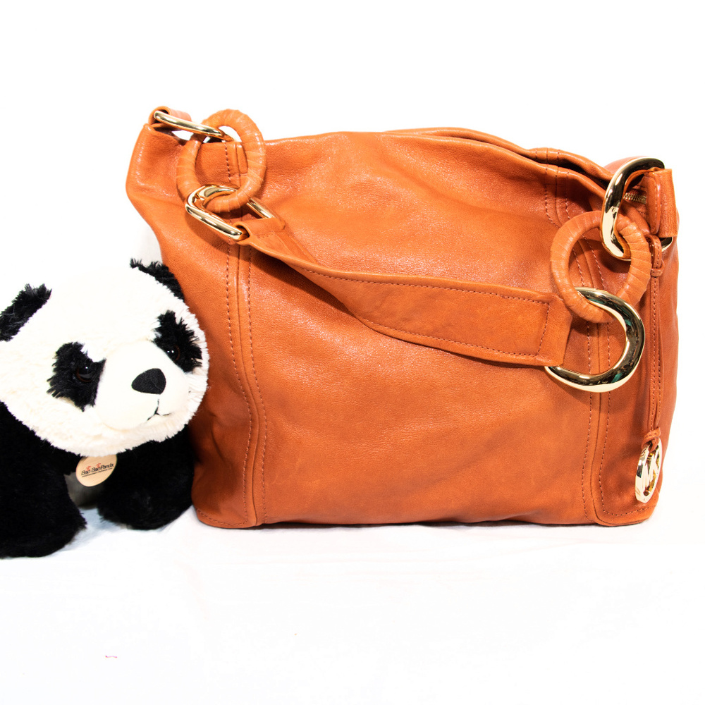 Rust Michael Kors chainlink strap shoulder bag